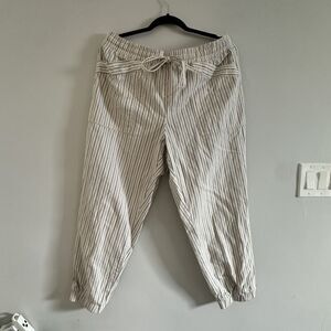 LOFT Striped Joggers - Size L